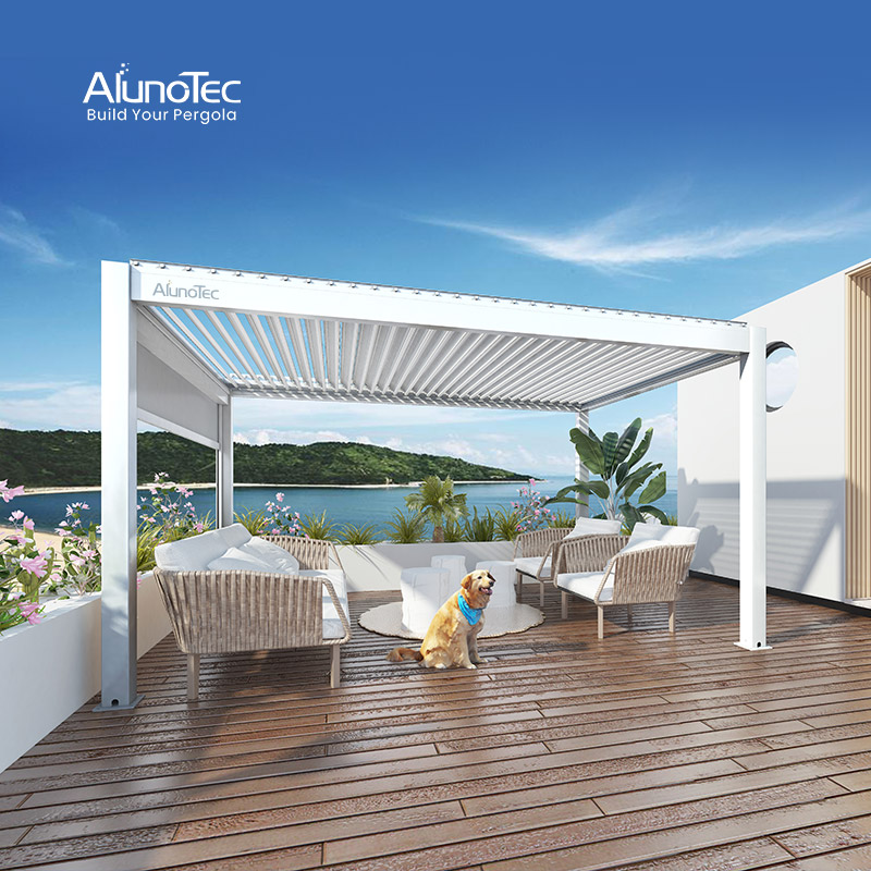  AlunoTec Pergola Manufacturers Opening Roofs Sun Louver Aluminum Awning Patio Cover