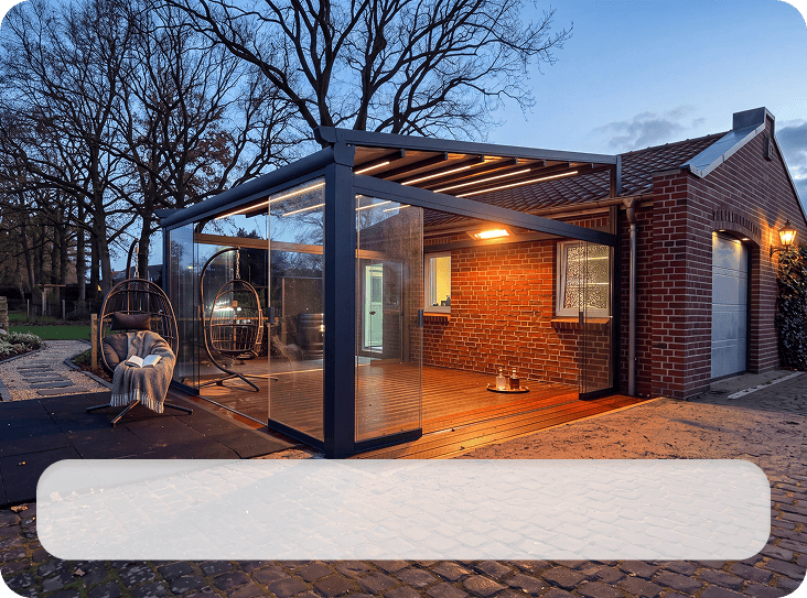 awning with heaters