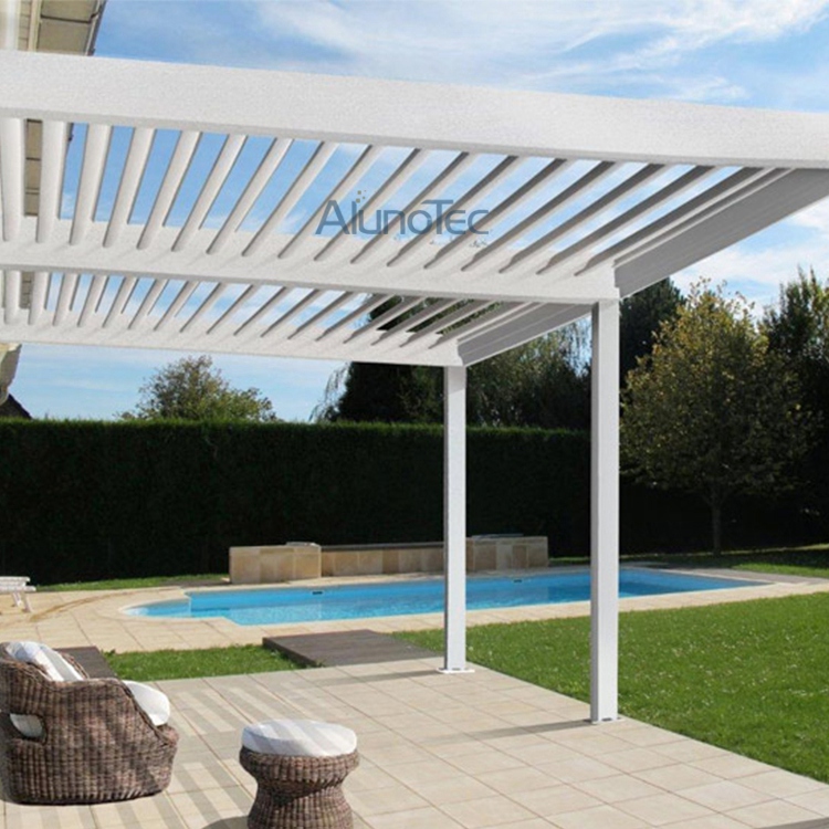 Aluminum Adjustable Shade Pergola With Louvered Roof