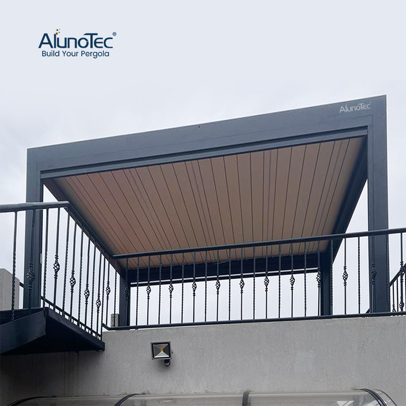 AlunoTec 10x10 24x24 Home Garden Rainproof Sunshade Second Floor Terrace Pergola
