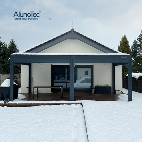 AlunoTec Rainproof Hurricane Strong Snow Pressure Resistance Freestanding Electric Winter Garden Gazebo Awning 