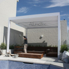 Aluminum Outdoor Pergola Covers attached to house with Side blinds
