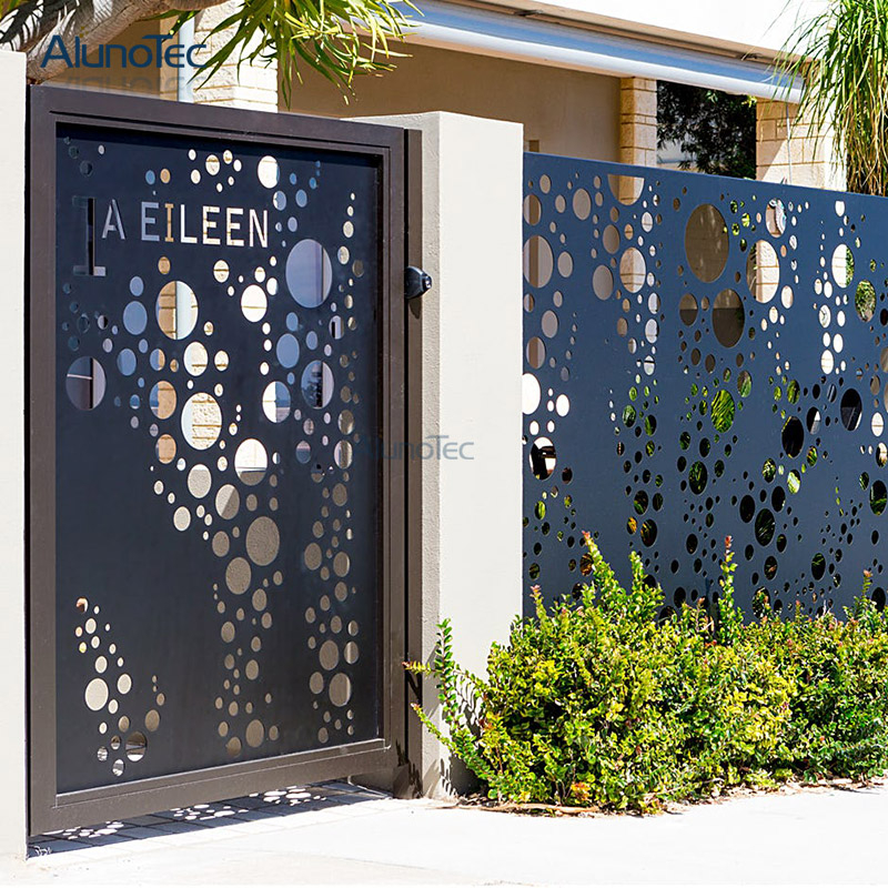 Decorative Aluminum Panel Outdoor Fence For Garden