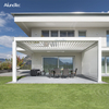 Large Electric Roof Pergola 3x3 Waterproof Garden Aluminium Gazebo Outdoor With Led