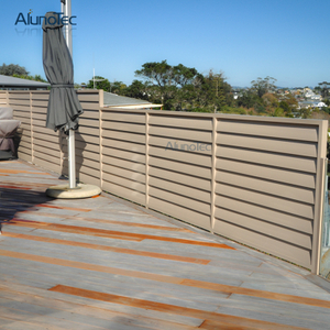 Garden Horizontal Fencing Panels Profile Aluminum Slat Fence