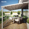 Electric Awning Aluminum Pergola PVC Retractable Roof With Led Lights
