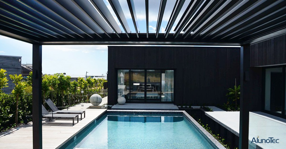 New Model Home -- Swimming Pool House Pergola