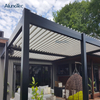 Motorized Opening Louvered Bioclimatique Pergola Aluminium Gazebo Outdoor With Side Screen
