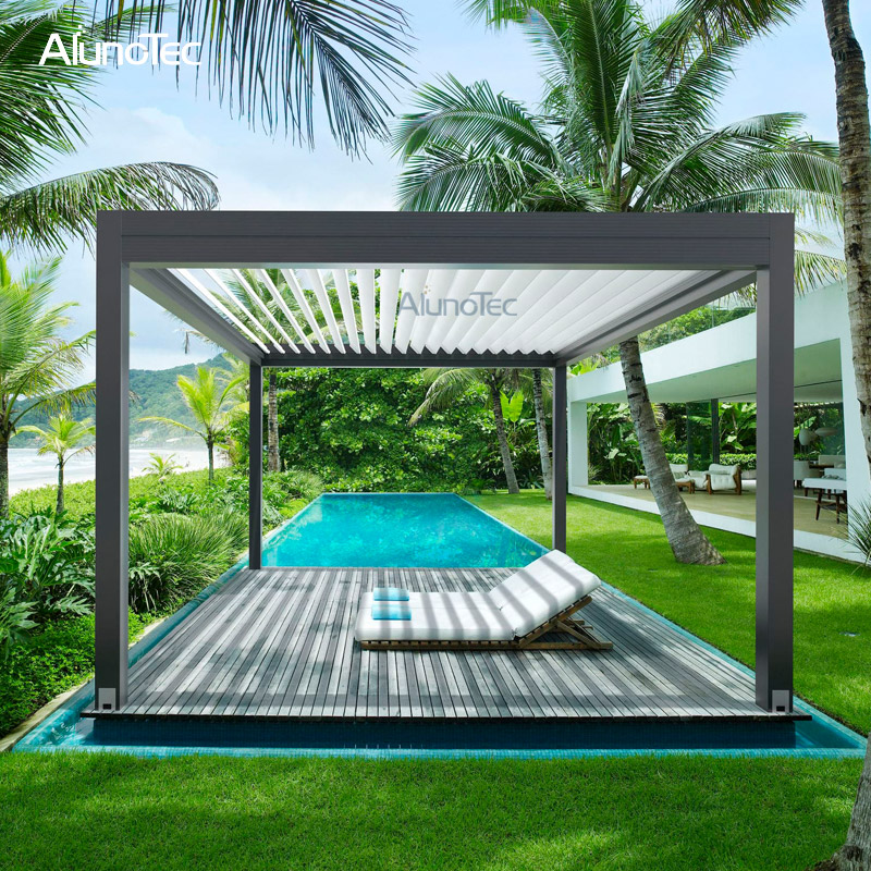 Garden pergola Waterproof Retractable Gazebo 3x3 With Electric System