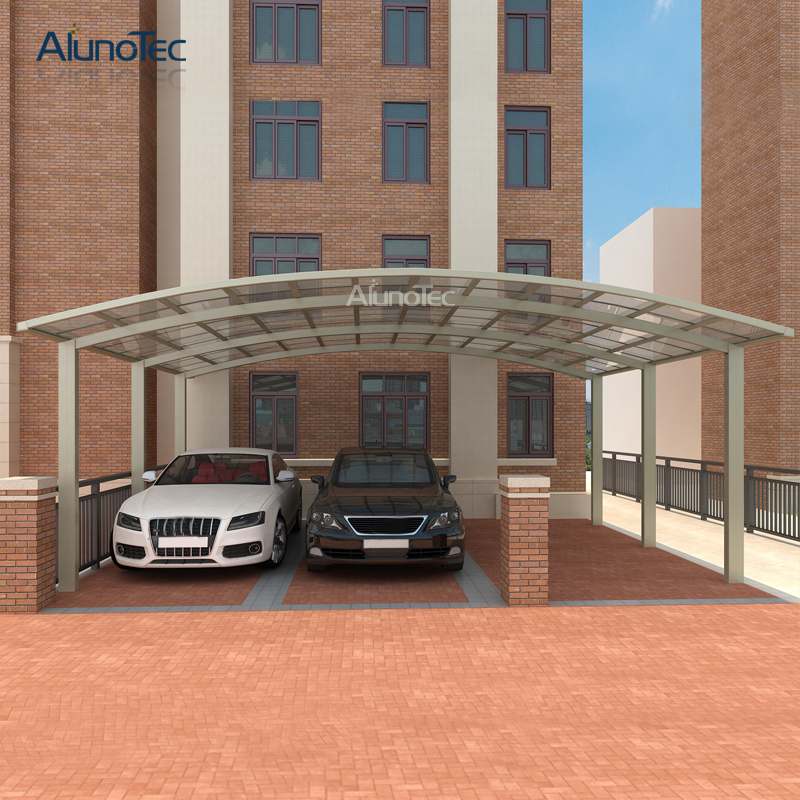 Customized Garage Luxury 4 Posts Waterproof Carport Alu Parking Aus Aluminium Door with Double Slop