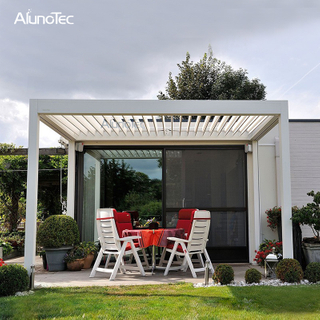 Eco Friendly Outdoor Motorised Waterproof Aluminium Louvered Pergola 