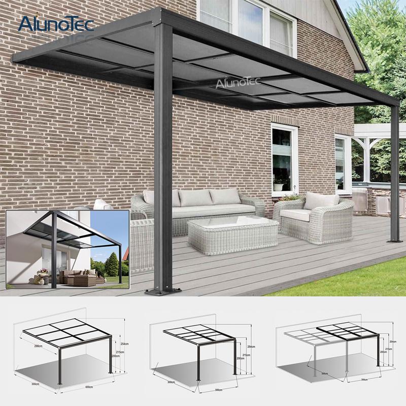 Garden Waterproof Patio Deck Awning Terrace Cover Retractable Roof