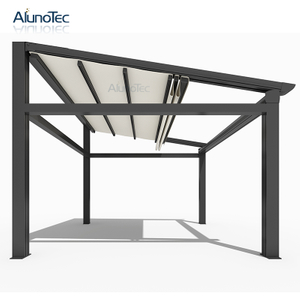 Electric Gazebo Waterproof Awning Pergola With Louvered Roof