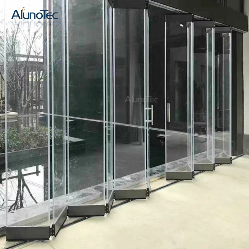 New Design Stainless Steel Frameless Glass Folding Door/Accessories