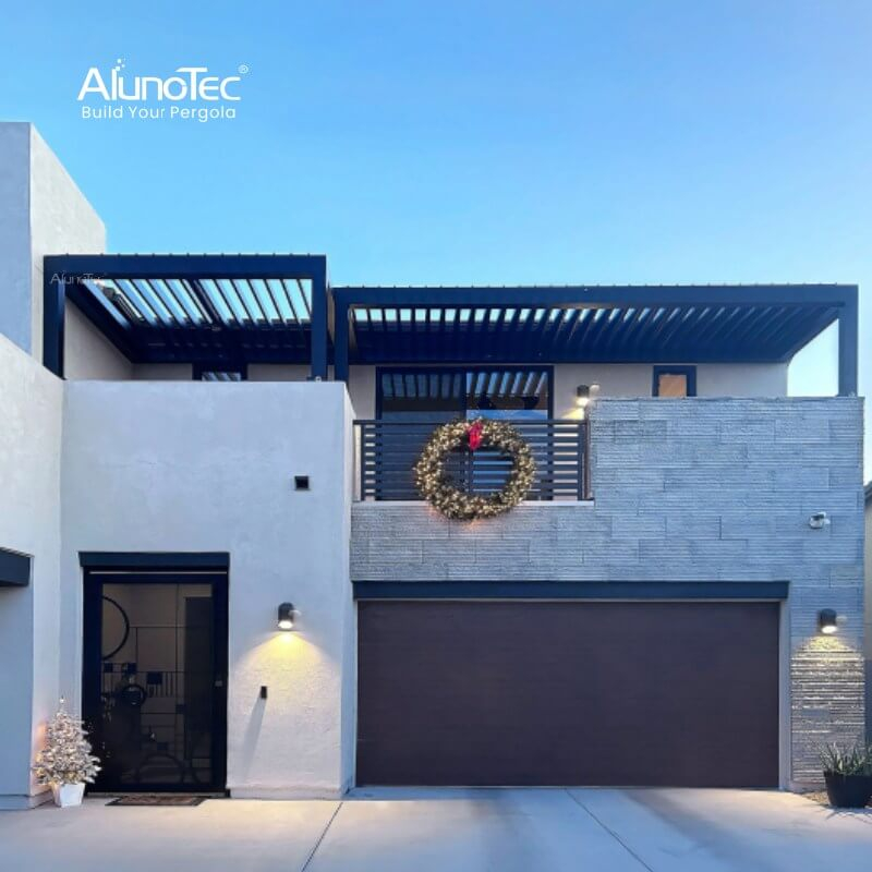 AlunoTec 10x10 24x24 Home Garden Rainproof Sunshade Second Floor Terrace Pergola