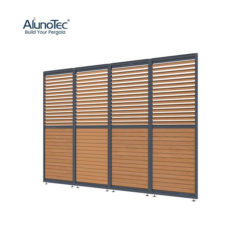 AlunoTec New Fix Flat-opening Sliding Folding Aluminium Louver Shutter For Door Windows
