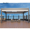 AlunoTec Outdoor House Metal Wind Resistant Pavilion Vergola Gazebo Aluminium Pergolas For Patio