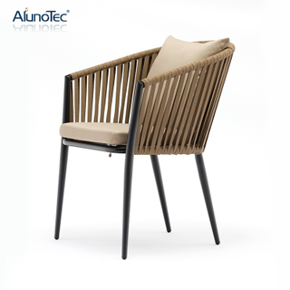 Wholesale PE Rattan Weaving Rope Chair for Outdoor Patio Furniture Garden Set
