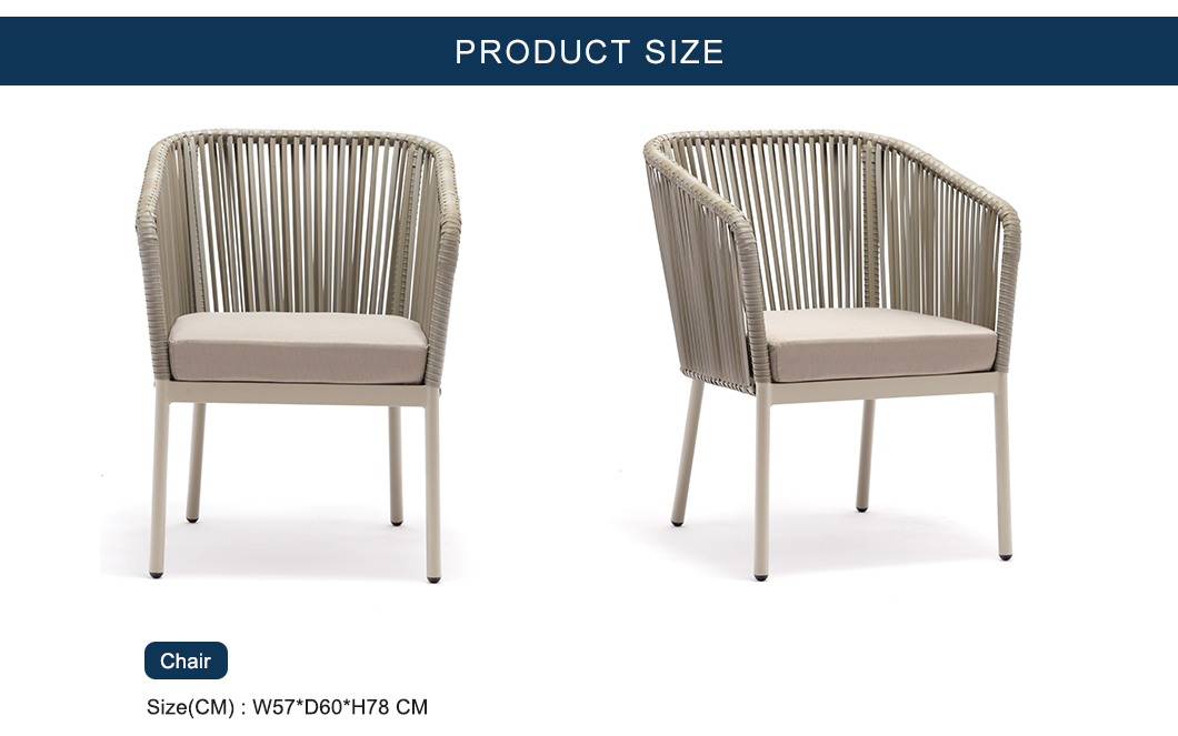 Modern Design Waterproof PE Rattan Chair for Outdoor Garden Furniture Sofa Set (3)
