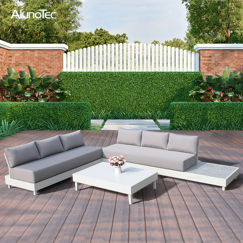 Modern Outdoor Garden Patio Furniture Upholstered Sectional Sofa Sets