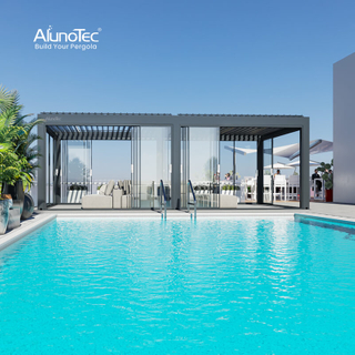 AlunoTec Modern Patio Cover Poolside Pergola 