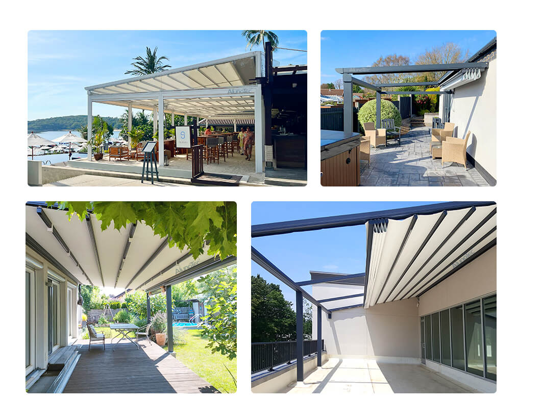 retractable roof pergola