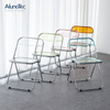 Modern Furniture Transparent Plastic Foldable Office Chairs In Chrome