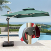 Roman Outdoor Canopy Patio Sunshade Umbrella with Marble Base