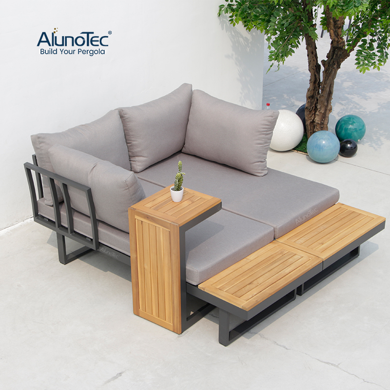 AlunoTec Weather-Resistant Outdoor Sofas Patio Decor Backyard Couch Sets Sofas Outdoor Furniture