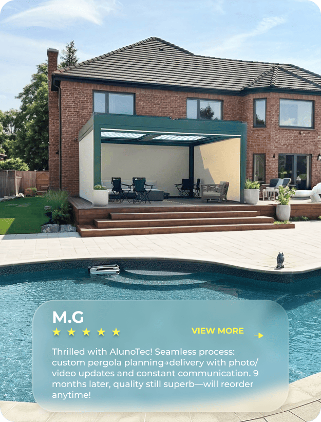 luxury aluminum pergola