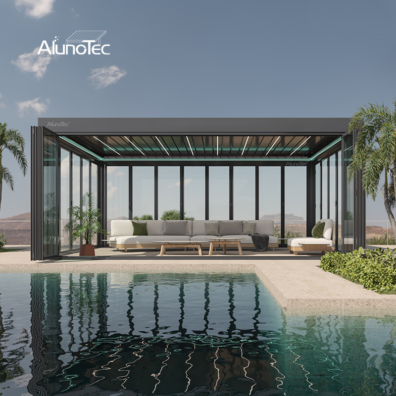 AlunoTec 5x5 5x6m Electric Gym Patios Decks Pergolas Shade