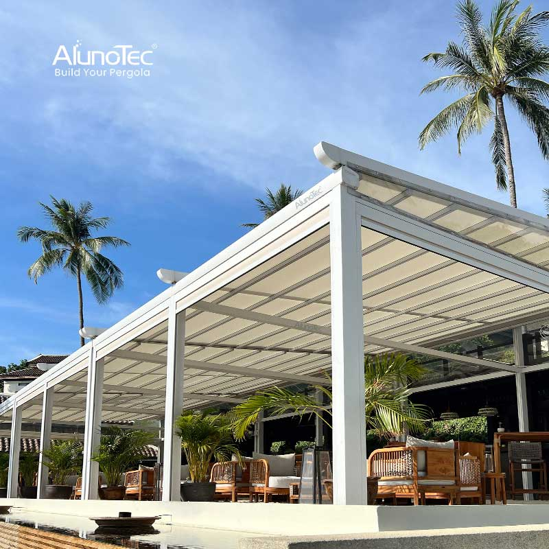 Wholesale Durable Aluminium Outdoor Folding Awning Waterproof Retractable Pergola Canopy