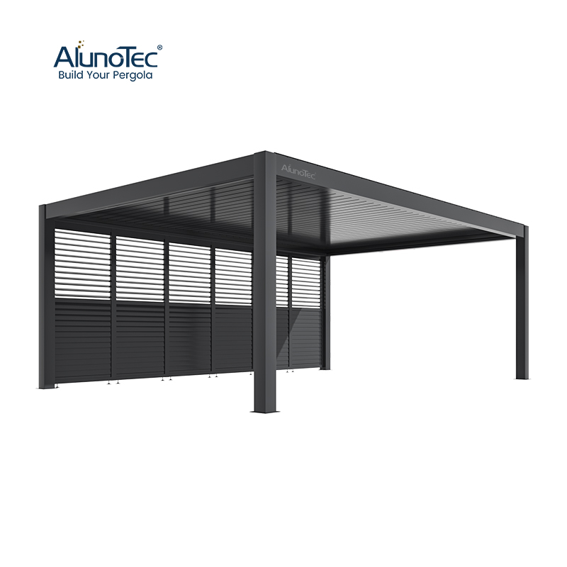 AlunoTec Grey Pergola Design Outdoor Living Structures Covered Gazebo for Sale