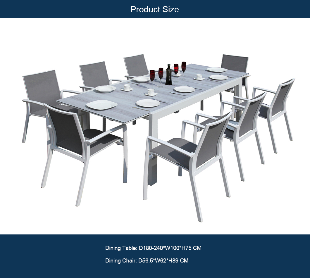 Outdoor Patio Dining Furniture Set Extension Tables Garden Dining Sets