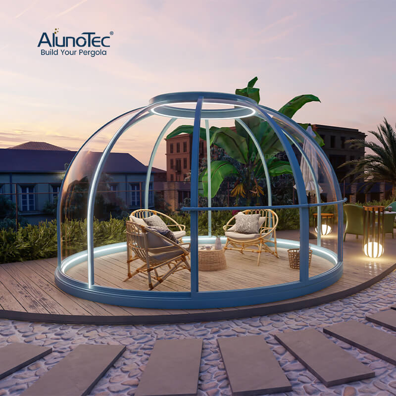 AlunoTec Maximize Natural Light Outdoor Views Waterproof Freestanding Family Round Sunroom 