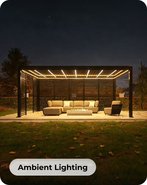 Pergola with LED Lighting