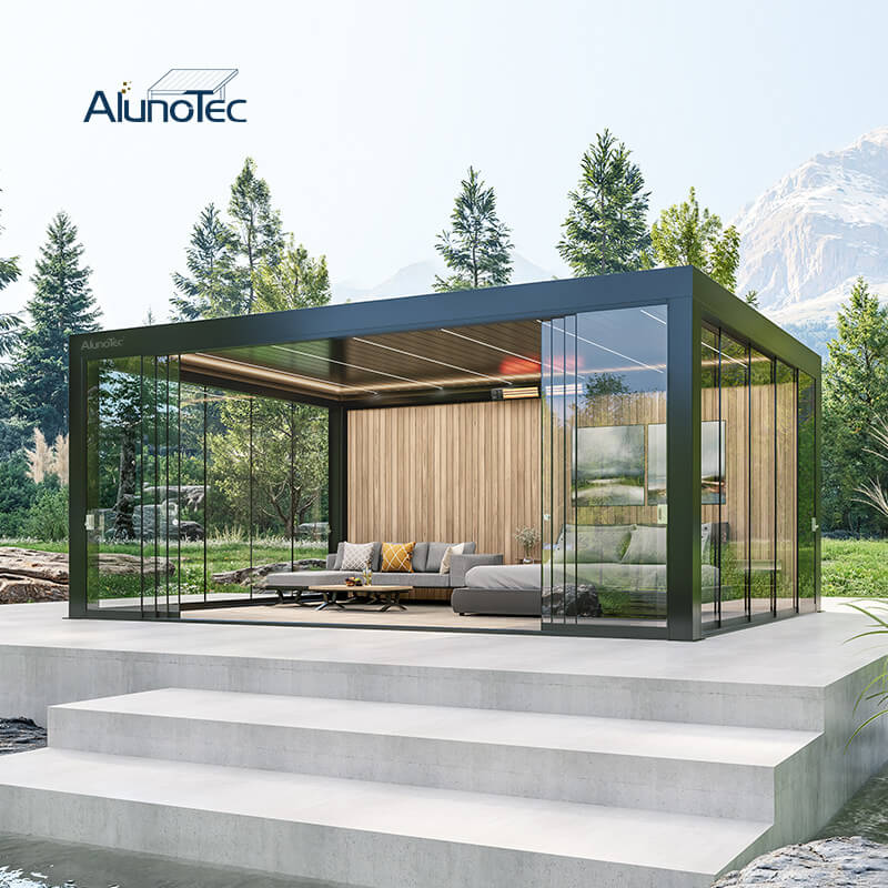 AlunoTec Heavy Duty 4.5x7m Large-Span Freestanding Murale Aluminum Louvered Pergola