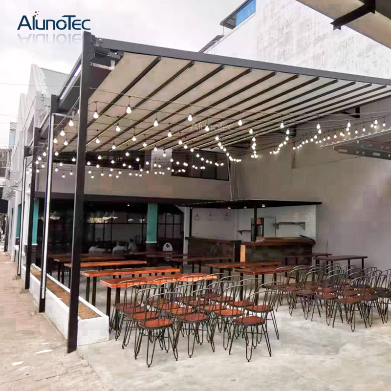 DIY Outdoor Waterproof Opening Cover Retractable Awnings for Restaurant