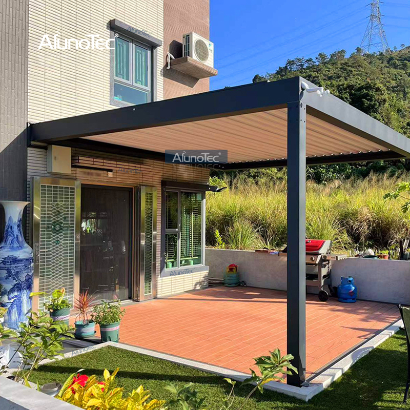 AlunoTec Pergo-lux 7x7m Attached House Deck Pergola Sunroom Outdoor Sheds for Sale