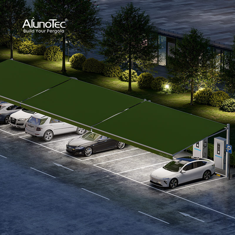 AlunoTec 3m 4m 5m 6m waterproof Patio House Electric Full Cassette Awning with Led Light