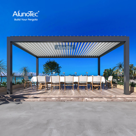 AlunoTec 10mx12m Louvered Roof Covered Patio Louvered Pergola Price ...