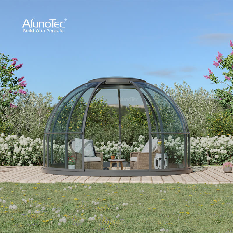 AlunoTec Maximize Natural Light Outdoor Views Waterproof Freestanding Family Round Sunroom 