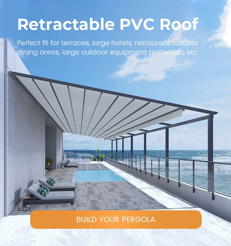 rectractable pvc roof