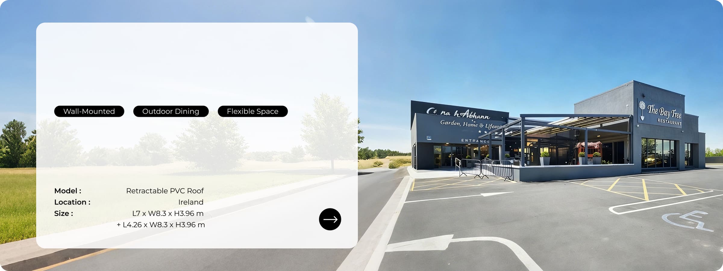 Retractable Restaurant Pergola