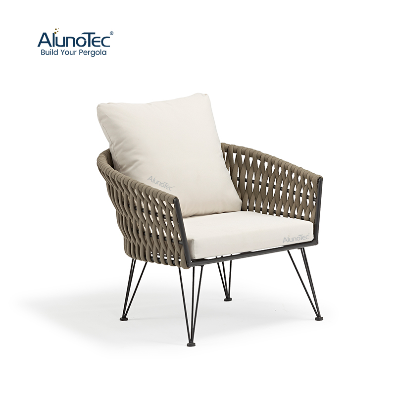 AlunoTec Durable Outdoor Sectionals Stylish Deck Furniture Sets High-End Olefin Rope Set