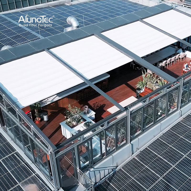 AlunoTec Large Outdoor Hotel Restaurant Fully Retractable Electric ...