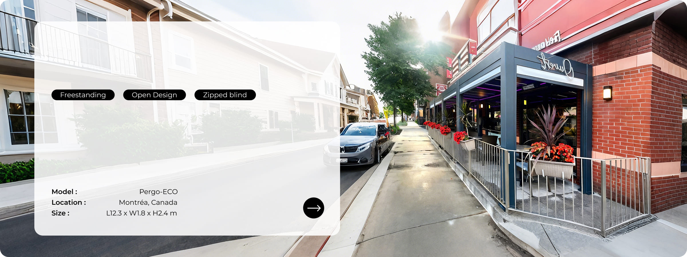 Street-Side Restaurant Pergola