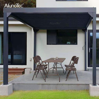 Contemporary Garden Buildings Room Waterproof Outdoor Louver Roof Aluminium Gazebo Pergola with Handle
