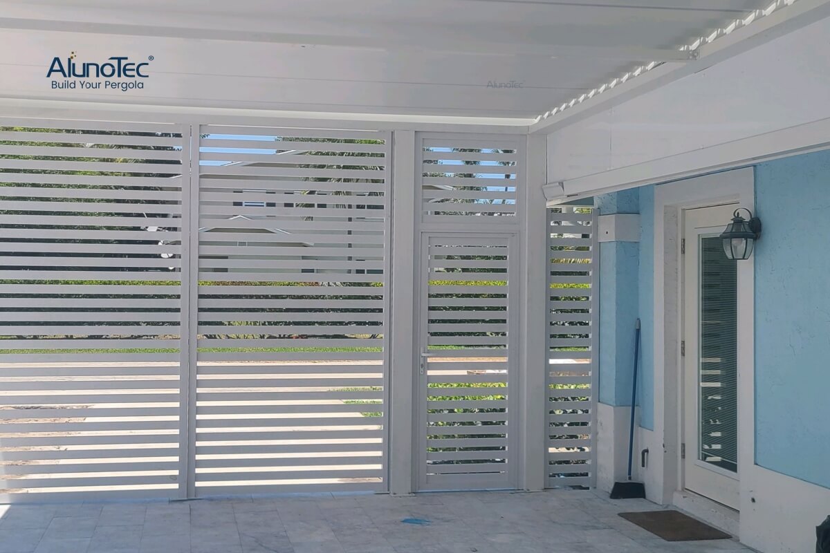 white pergola