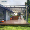  Waterproof Patio Awning Polycarbonate Aluminum Balcony Roof Gutter Outside Straight Canopy 